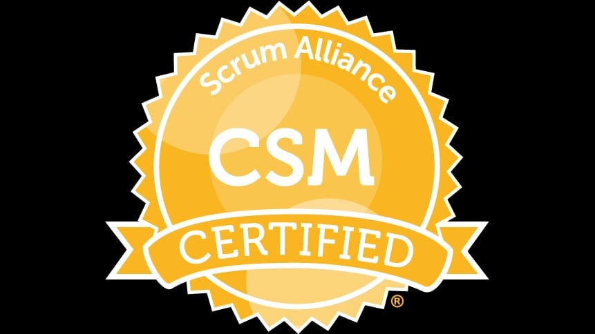 Certified ScrumMaster logo from Scrum Alliance, the only non-profit agile certifying body